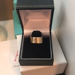 Engraved 10k hand made gold band